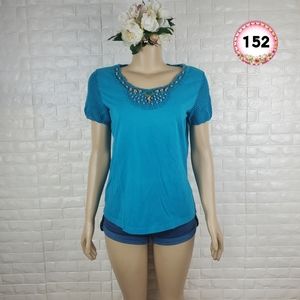 susan graver small blue loose blouse ( 5 for $20 )